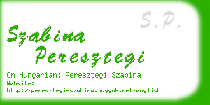 szabina peresztegi business card